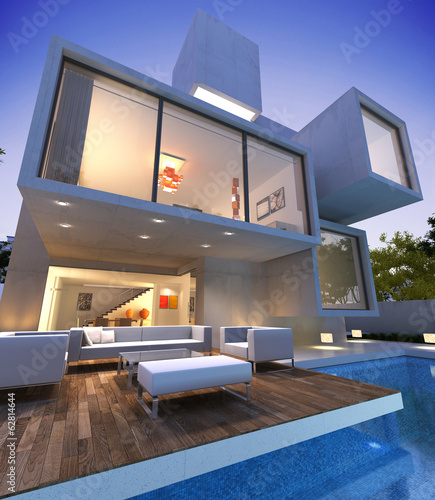 Contemporary house with pool bunker 2 © FrankBoston