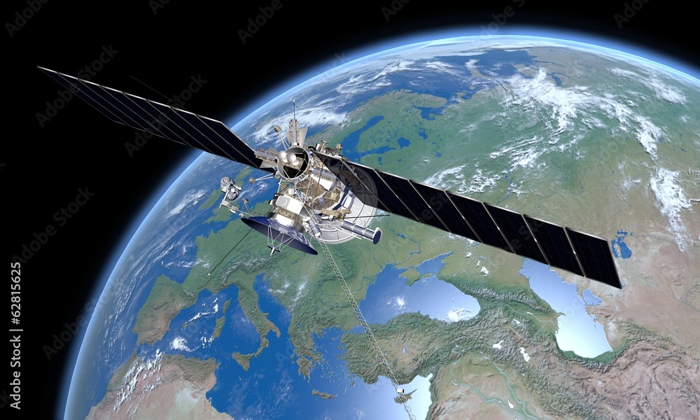 Satellite Europe - obrazy, fototapety, plakaty 