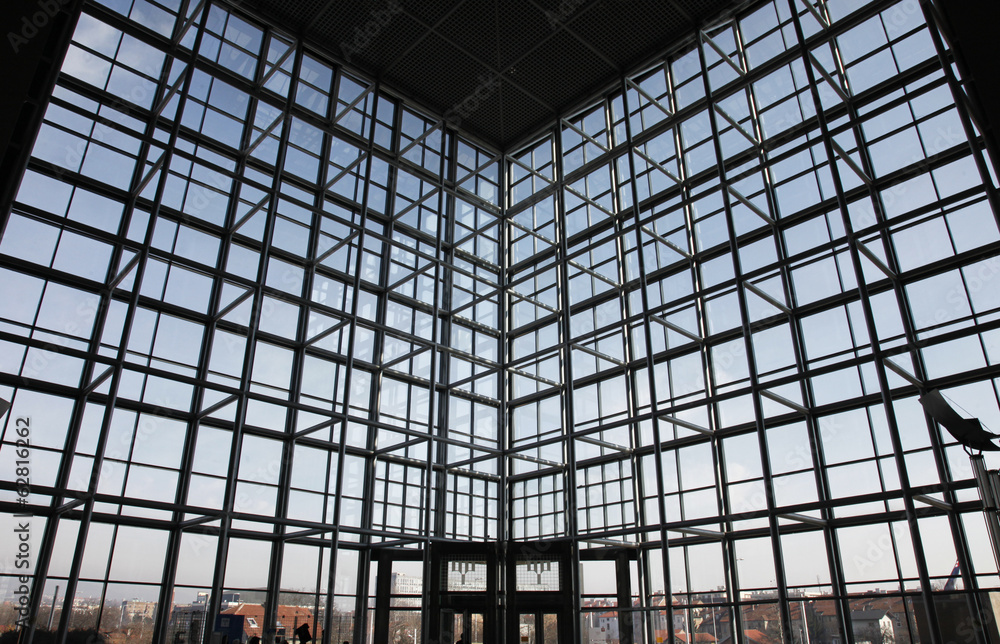 Naklejka premium Building of the National and University Library in Zagreb