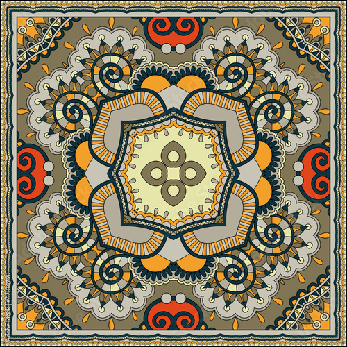 Traditional ornamental floral paisley bandanna