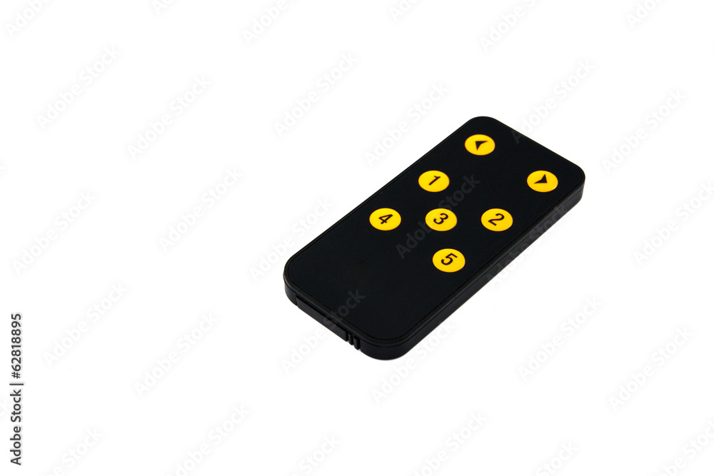 tv remote control keypad black on white isolated tv remote control keypad black on white isolated