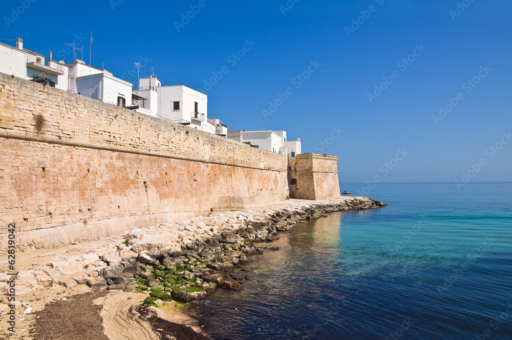 Fortified wall. Monopoli. Puglia. Italy.