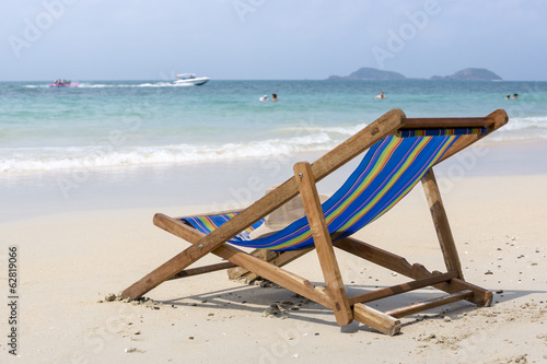 Lounge on the nice sea beach