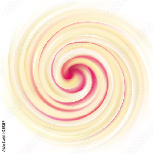 Vector background of swirling creamy texture with fruit jam