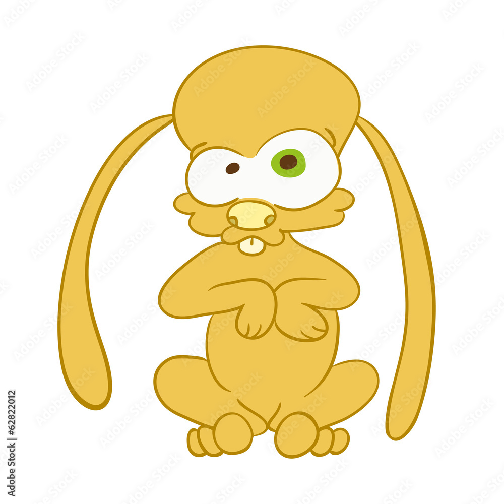 Obraz premium crazy cartoon hare