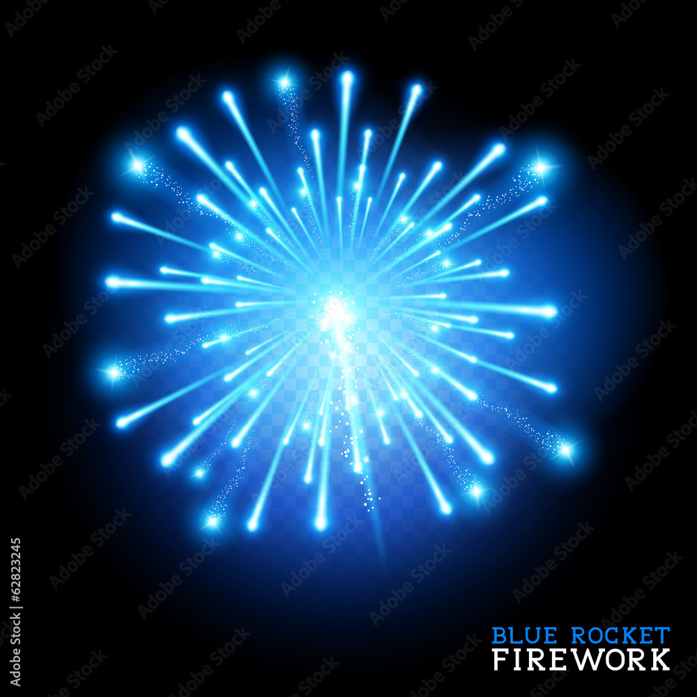 Fototapeta premium Big Blue Firework