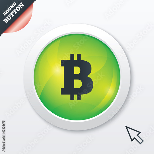 Bitcoin sign icon. Cryptography currency symbol