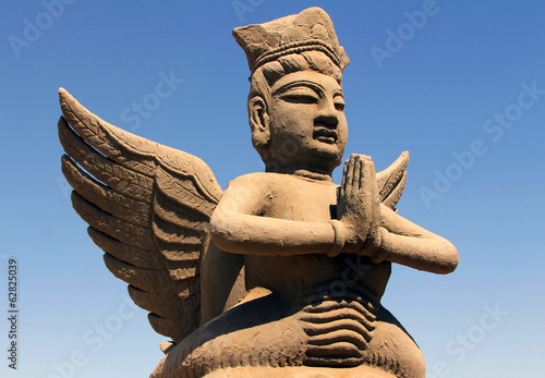 Photography clay statue of mythological flying celestial, Ningxia, China