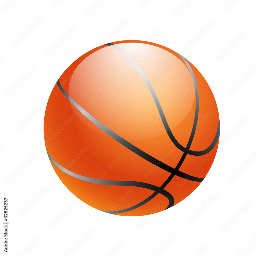 basketball ball isolated on white background