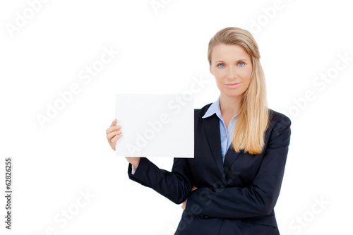 Blank business card in a hand