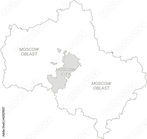 Outline map of Moscow region