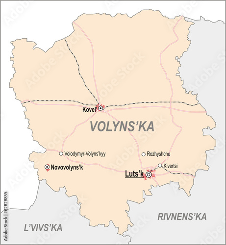 Map of Volyn Oblast