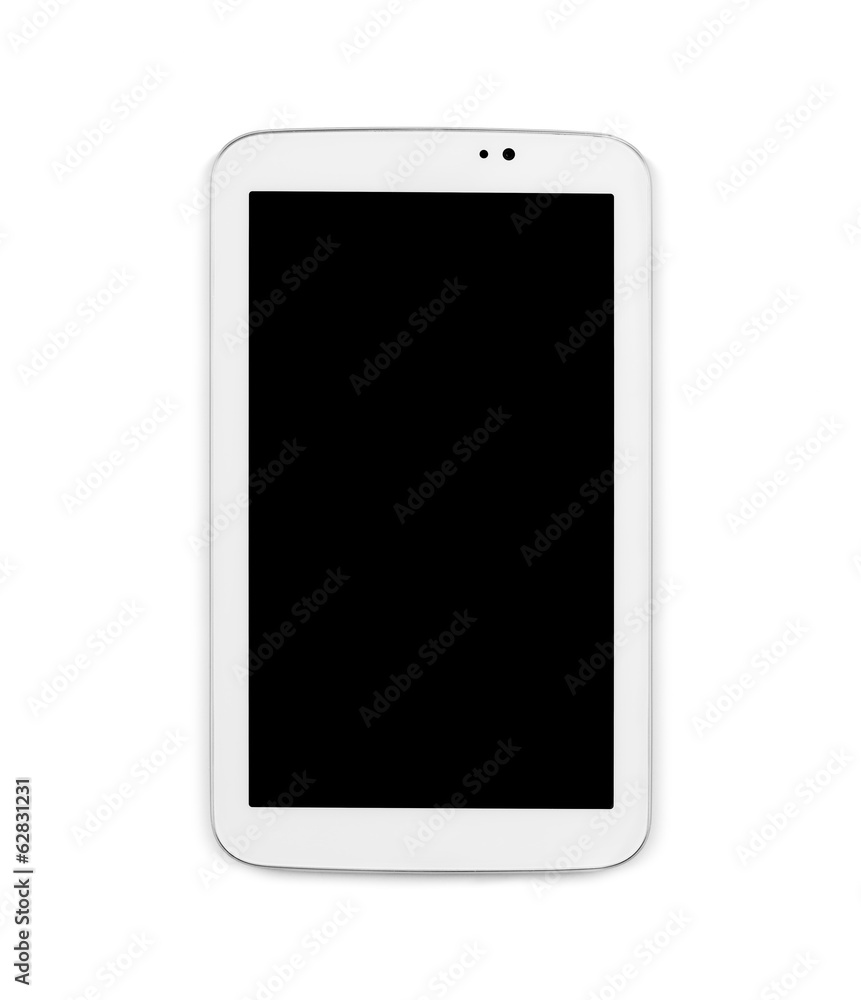 White tablet pc isolated White tablet pc isolated
