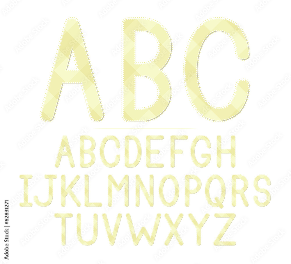 Yellow Textile Font Yellow Textile Font