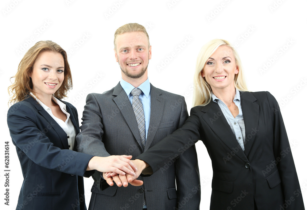 Group of business people isolated on white Group of business people isolated on white