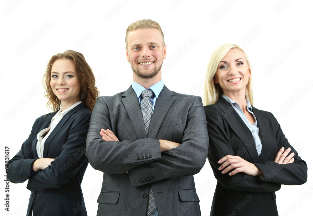 Group of business people isolated on white Group of business people isolated on white