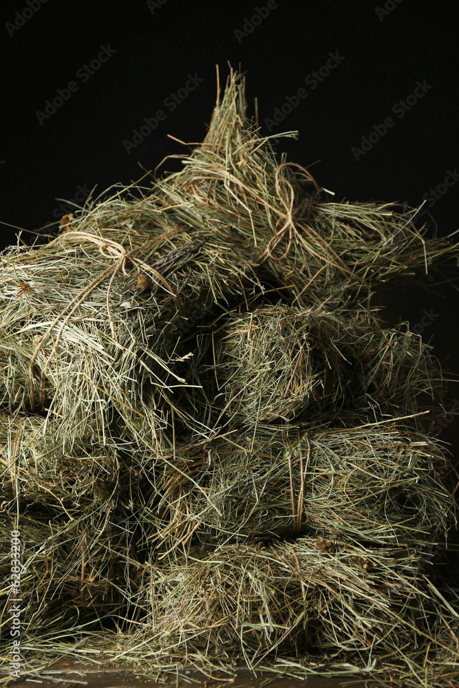 Hay, on dark background Hay, on dark background