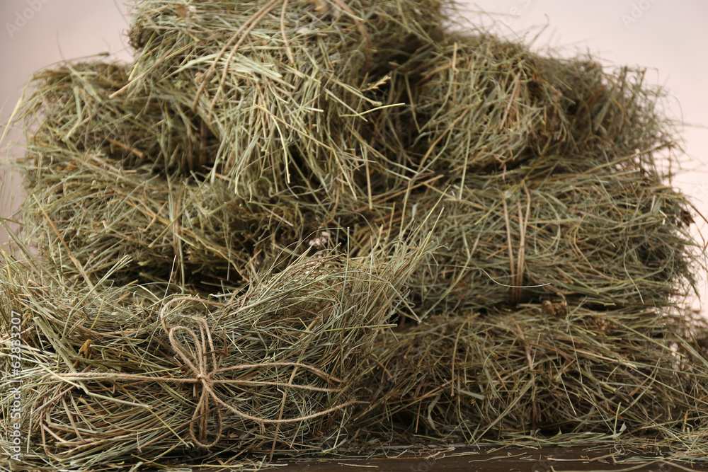 Hay, on brown background Hay, on brown background