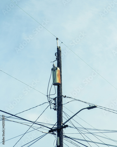 Wallpaper Mural Telephone pole and power lines, Seattle Torontodigital.ca