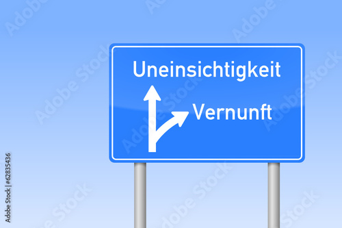 verkehrszeichen viereckig vernunft uneinsichtigkeit I
