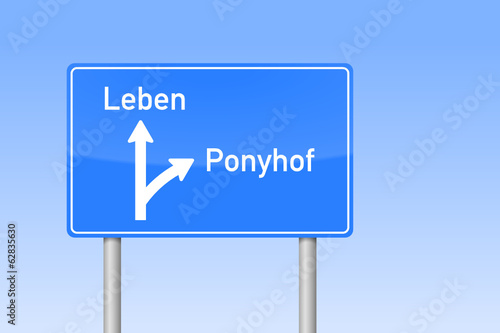 verkehrszeichen viereckig ponyhof leben I