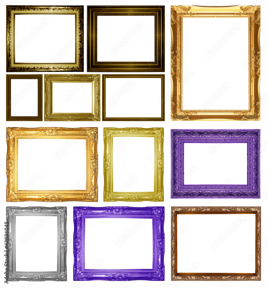 Set Antique gold frame Set Antique gold frame
