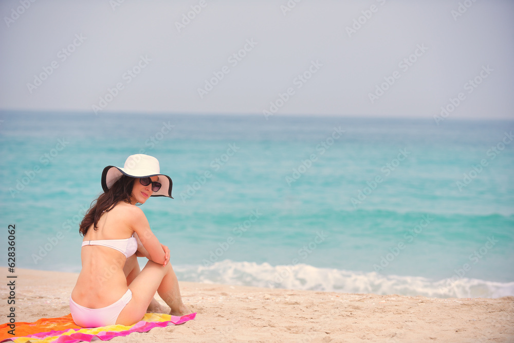 happy woman enjoy summer vacation