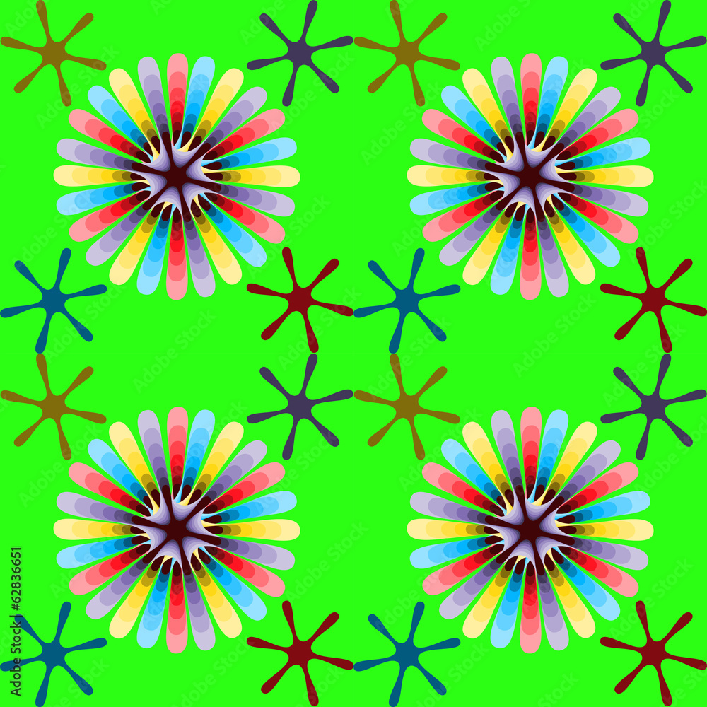 Rainbow flower pattern Rainbow flower pattern