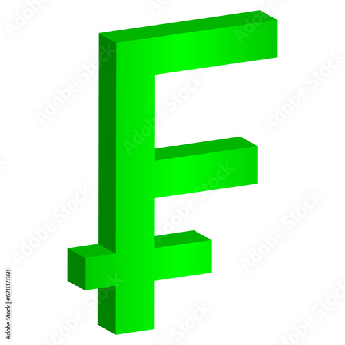 Franc money icon
