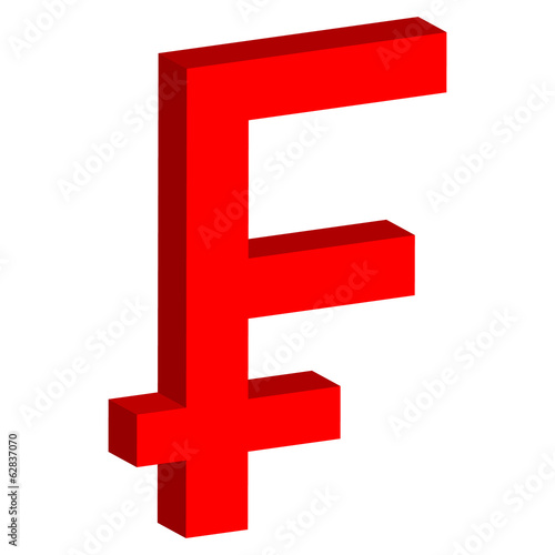 Franc money icon