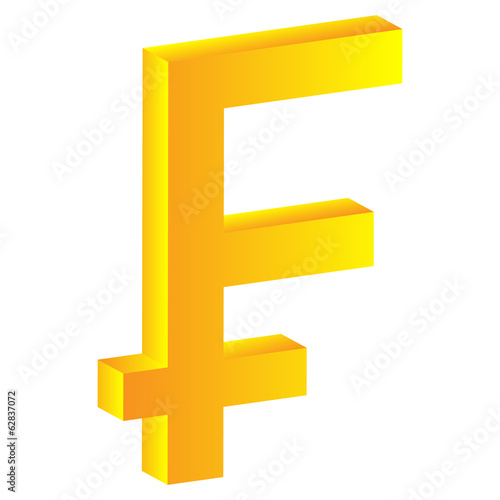 Franc money icon