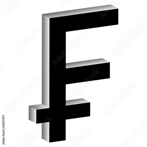 Franc money icon