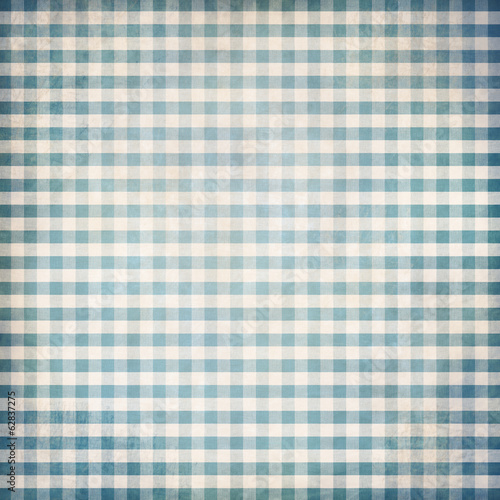 Blue grunge gingham picnic tablecloth background