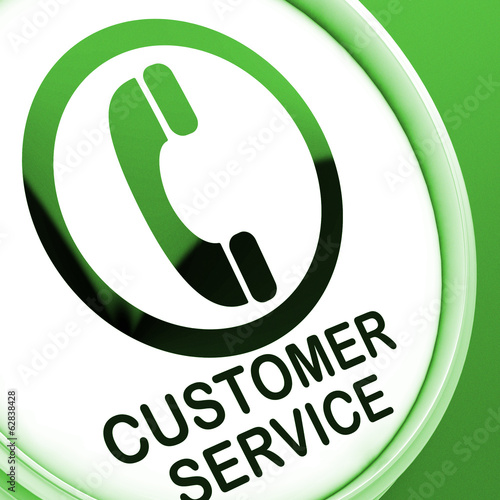 Customer Service Button Means Call For Help