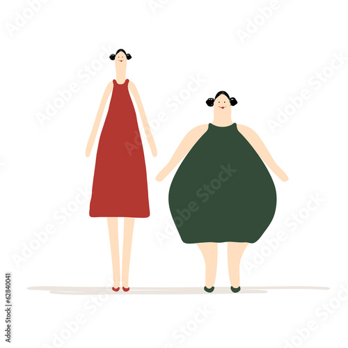 Thick and slim ladies for your design