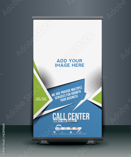 Call Center Roll Up Banner Design
