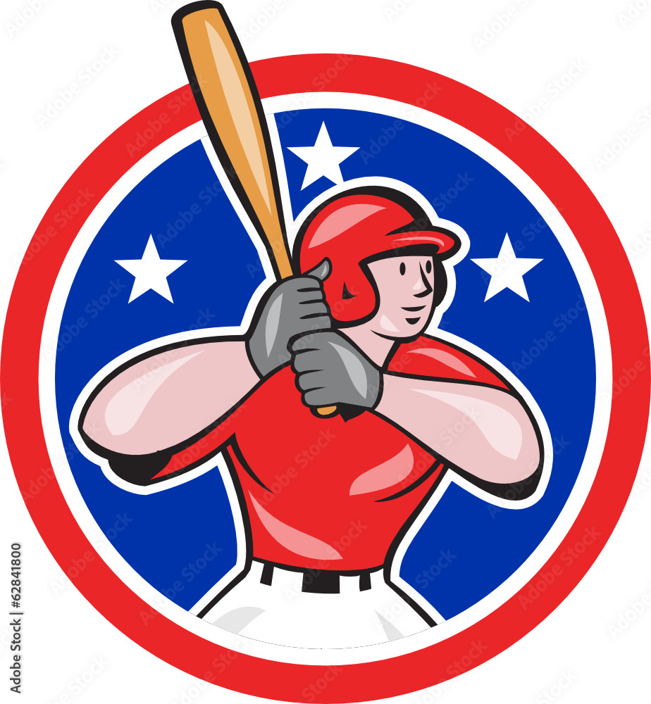 Baseball Player Batting Cartoon Baseball Player Batting Cartoon