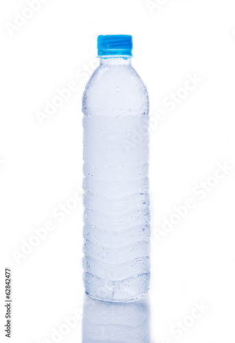 cool drinking water in plastic  bottle