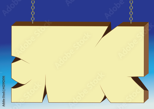 poster board and chain