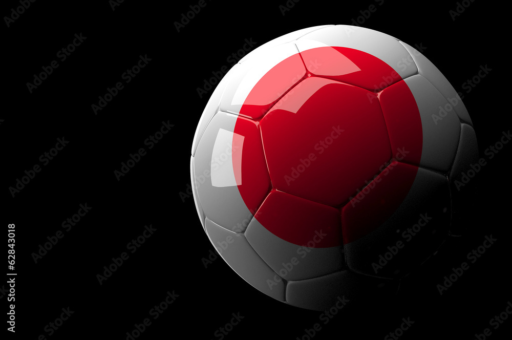 Japan soccer ball on dark background Japan soccer ball on dark background