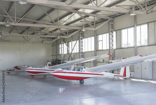 Three lightweight gliders stationed