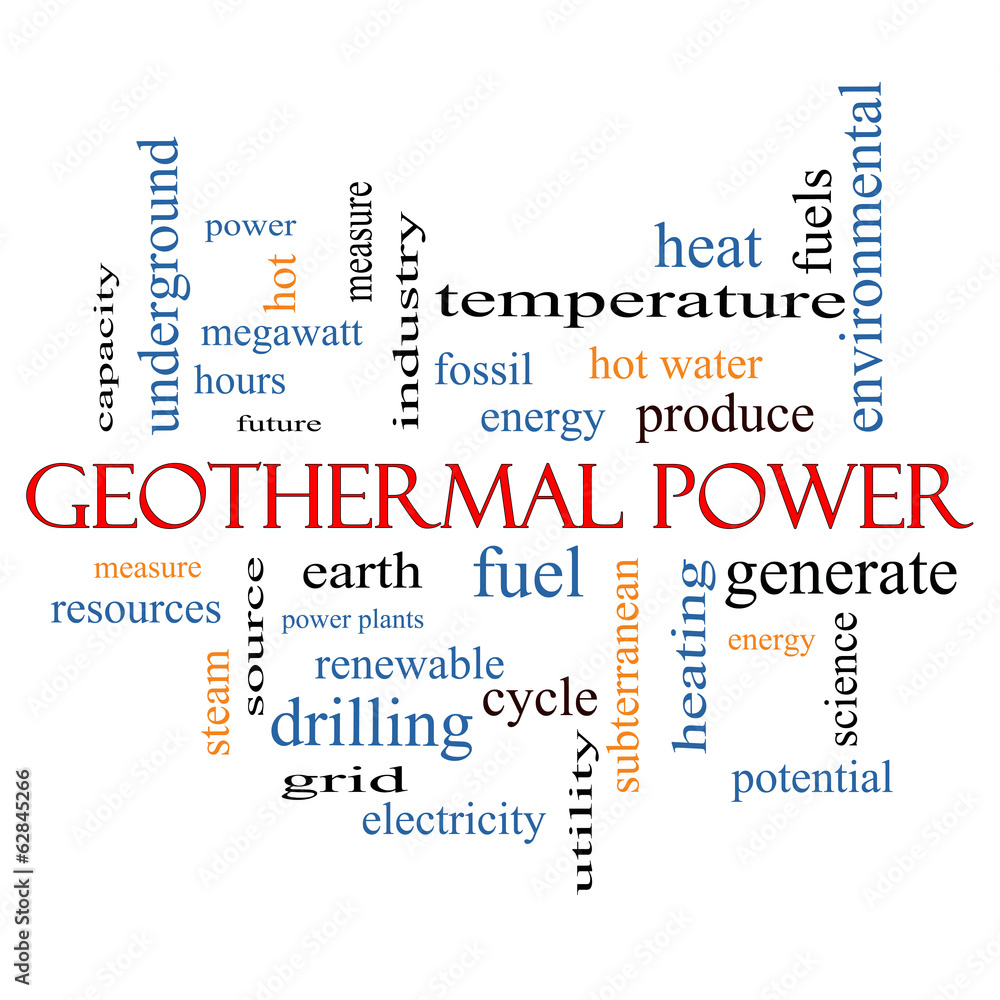 Geothermal Power Word Cloud Concept Geothermal Power Word Cloud Concept