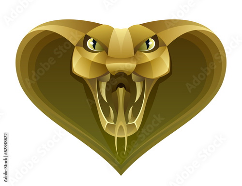 Golden snake head