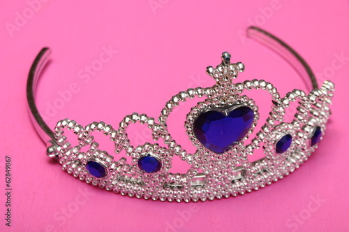 Toy tiara with blue gem