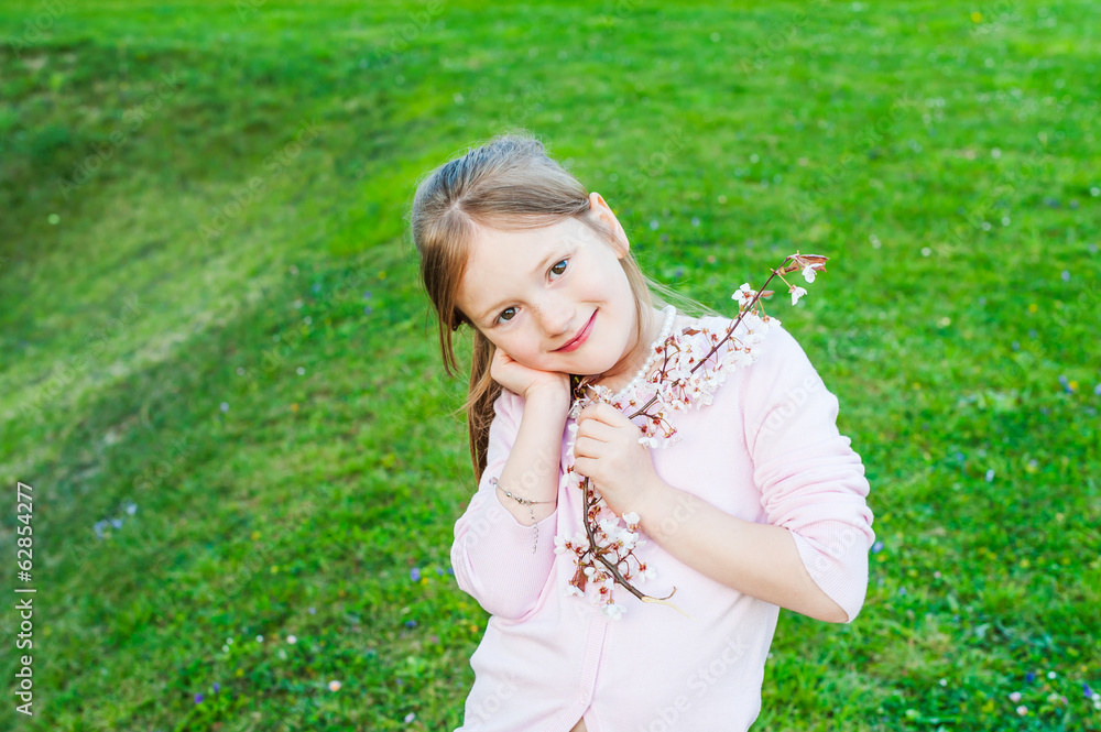 Outdoor portrait of adorable little girl on a nice sunny day Outdoor portrait of adorable little girl on a nice sunny day