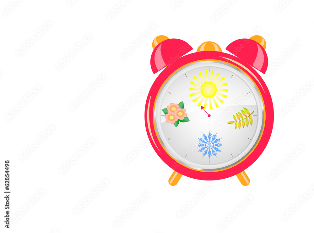 Fototapeta premium seasons clock
