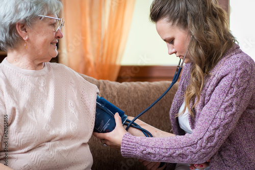 Blood pressure measuring photo