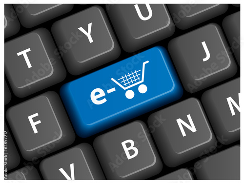 "E-SHOPPING" Key on Keyboard (add to cart order buy my basket)