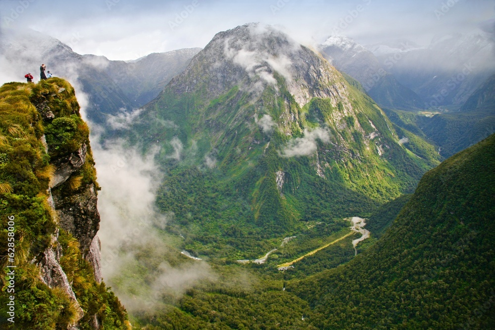 Fotobehang Oceanië Uitzicht vanaf Milford Track #62858006