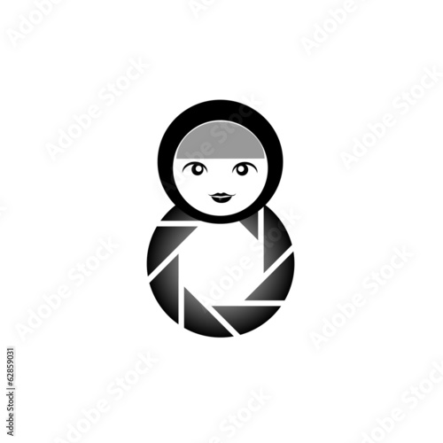 Matryoshka Doll with photography aperture